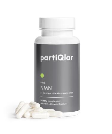 partiQlar NMN Supplement 500mg Nicotinamide Mononucleotide NMN & Booster for Cellular Energy Longevity & Healthy Aging 2-Month Supply (60 Capsules)