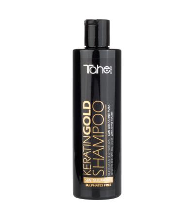 Tahe Black Keratin Gold Sulfate-Free Shampoo with Pure Keratin that Reflects Natural Light 300 ml