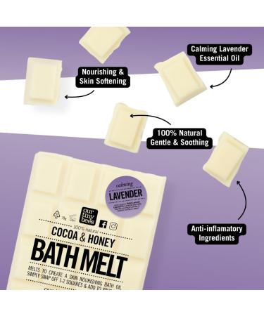 Bath Melt - Lavender Cocoa & Honey Bath Oil for 24 Luxurious Uses by Our Tiny Bees Skincare - Buy Online on GoSupps.com