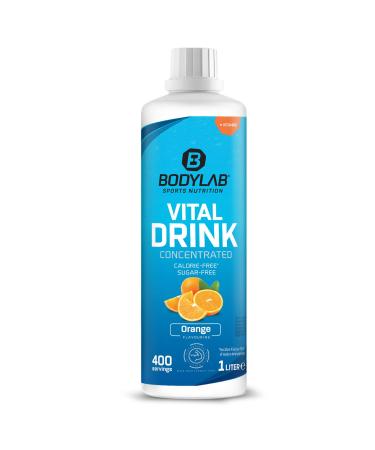 BODYLAB24 Vital Drink Concentrated Orange 1000ml beverage concentrate sugar-free zero syrup with vitamins and L-carnitine sports drink with few calories