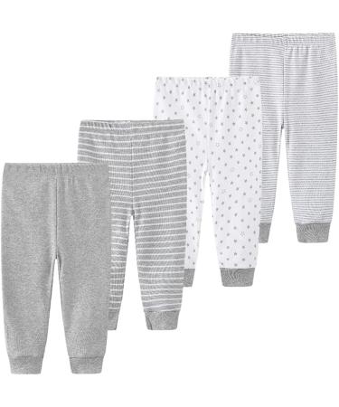 Chamie Newborn Baby 9-12 Months Clothing Set - 5 Bodysuits, 4 Pants, Vests - Unisex Grey - 100% Cotton - Size 0-12M - Buy Online on GoSupps.com