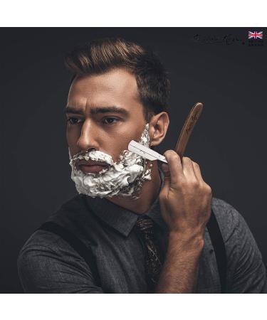 Preston Regis Men's Cut Throat Razor Kit - Marine Grade 316 Stainless Steel Straight Shaving Swing Lock Razor with Wood Handle. includes Premium Leather Travel Pouch and Vintage Wood Beard Comb. - Buy Online on GoSupps.com