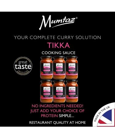 Mumtaz TIKKA Indian Curry Cooking Sauce - Pack of 6 x 350g - Restaurant Quality At Home- Serves 4-5 - Buy Online on GoSupps.com