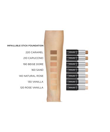 L'Oreal Paris Infallible Shaping Stick Foundation 160 Sand 9g - Pack of 1 | Long-lasting Coverage - Buy Online on GoSupps.com