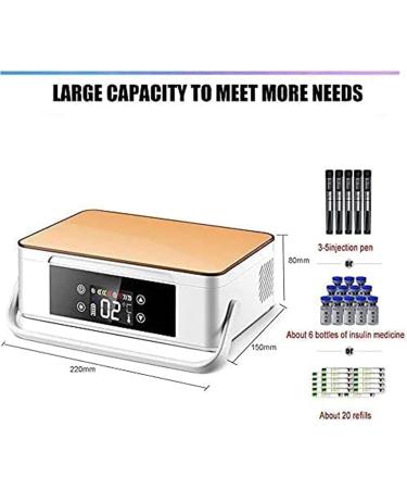 Insulin Cooler Refrigerated Box Portable Car Refrigerated Travel Case Keeping Cooling 2-8 Built-in Rechargeable Lithium Battery for Diabetic Medication Organizer Champagnegold-220V-Battery*1 - Buy Online on GoSupps.com