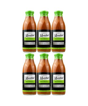 Mumtaz BBQ CHICKEN Marinade Sauce - Pack of 6x500g 15 Minute Magic Marinade Medium Spiced BBQ-Grill-Roast-Stir or Air fry All Natural Ingredients Gluten Free Vegan Friendly.