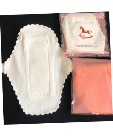 Reusable Menstrual Pads 6pc Set - Washable Cloth Panty Liners for Women - White Cotton Napkins for Periods - Eco-Friendly Menstrual Towels - Buy Online on GoSupps.com