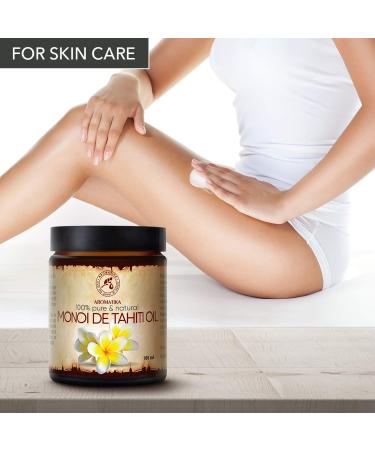 AROMATIKA Monoi de Tahiti Carrier Oil 3.4 Fl Oz - Pure Cold Pressed Base Oil for Essential Oils - Face & Body Care - Massage - 3.5 Fl Oz - Buy Online on GoSupps.com