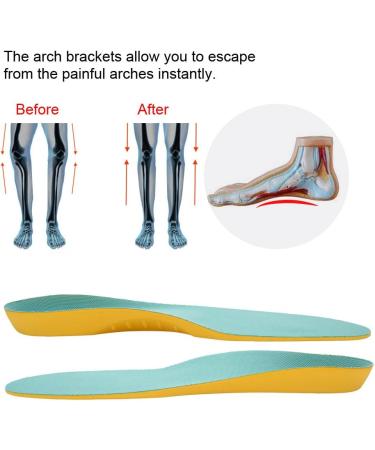 Orthotic Insoles for Kids | Prevent Flatfoot, Foot Valgus, Foot Pronation | Breathable Shockproof 3D Shoe Pads Inserts for Boys and Girls (Size M) - Buy Online on GoSupps.com