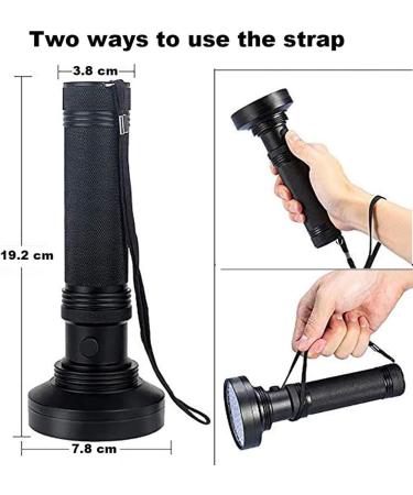 UV Flashlight 100 LEDs UV Light Torch Lamp 395nm Ultraviolet Blacklight with Protective Gogggles for Pet Dog Cat Stains Inspection Currency Bed Bug Detector for Dog/Cat Scorpions Hunting - Buy Online on GoSupps.com