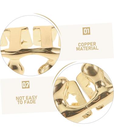  TOVINANNA Hiphop Six-Tooth Gold Plated Droplet Braces Drop-Shaped Drop Teeth Mouth Tooth Cap Upper Grill Cap Drop Teeth Jewelry Lower Grill Cap Drop-Shaped Teeth Caps - Buy Online on GoSupps.com