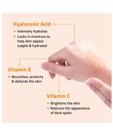 YEOUTH Vitamin C Serum with Hyaluronic Acid & Vitamin E - Brightening & Hydrating Face Serum for Dark Spots (2oz) - Buy Online on GoSupps.com