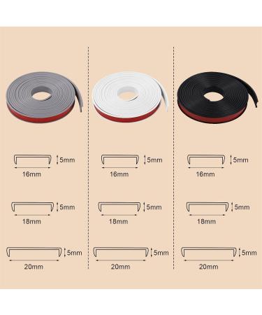 flintronic 5m*18mm U-Shape Flexible Furniture Edge Banding Baby Safty Baby Edge Protector Self Adhesive TPE Wood Edging Tape DIY Furniture Edge Trim for Table Cabinet Furniture Restoration Black 5m*18mm - Buy Online on GoSupps.com