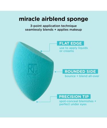 Real Techniques 6 Pack Makeup Blending Sponges - Miracle Complexion Powder & Airblend - Perfect for Mixing & Baking Foundation - Buy Online on GoSupps.com