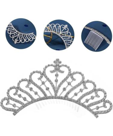 SKISUNO Crown Side Hair Comb Flower Girl Tiara Flower Girl Hair Accessories Wedding Hair Accessories Hair Clips for Kids Women Crown Hairpiece Wig Rhinestones Alloy Bride Small Crown - Buy Online on GoSupps.com
