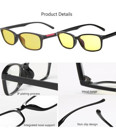 Counus 4 Pairs Computer Glasses - Anti-Blue Light UV Protection Anti-Fatigue & Anti-Reflective Gaming Glasses - Buy Online on GoSupps.com