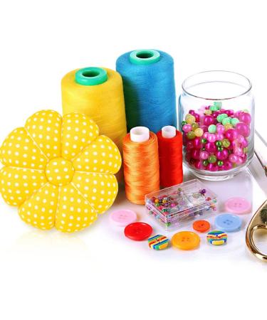 Yellow Rolybag Pumpkin Pin Cushion with Elastic Strap for Sewing and Crafts - Buy Online on GoSupps.com