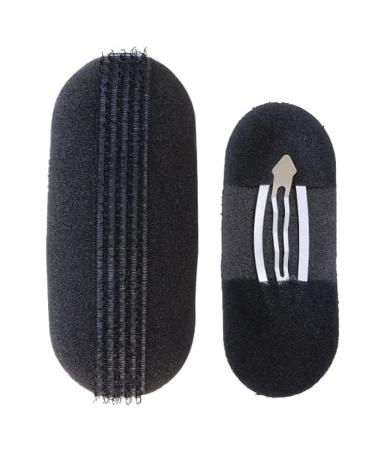 2 pieces of hair pillow witbicg invisible fluffy hair clip hair pad perfect puff hair head puff hair head pillow head and face shape women and girl accessories (black) - Buy Online on GoSupps.com