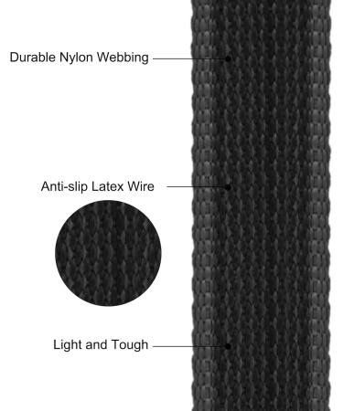 Wolfone 3m Black Lightweight Training Lead for Large, Medium, Small Dogs/Cats - Non-Slip Latex Silk Daily Lead for Recall, Camping, Walking - Buy Online on GoSupps.com