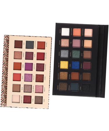 FRCOLOR 2pcs 18-Color Shadow Palette - Shimmer & Matte Eye Shadows for Women | Blendable Glitter Eyeshadow | Perfect for All Skin Tones - Buy Online on GoSupps.com
