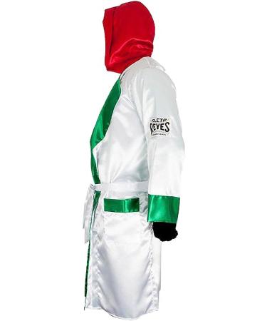 Cleto Reyes Satin Boxing Robe with Hood - Mexican Flag (Medium) - Buy Online on GoSupps.com