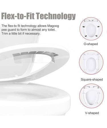 Magoog Pee Guard: Prevent Splash & Keep Toilet Clean - 2PCS for Adults, Elderly, Disabled & Potty-training - Buy Online on GoSupps.com