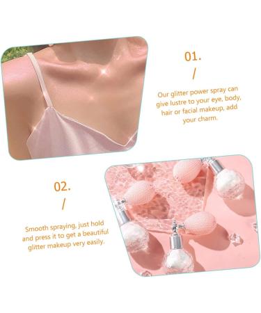 FRCOLOR 2pcs High Gloss Dusting Glitter Hair Spray Body Glitter Miss Spray Powder Modify 7.5x7cmx2pcs Pinkx2pcs - Buy Online on GoSupps.com