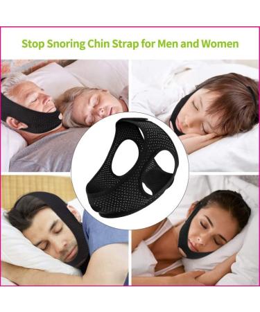 Anti Snore Chin Strap for Men and Women - Breathable & Adjustable Snoring Solution - Stop Snoring Head Band for Better Sleep (Black) - Buy Online on GoSupps.com
