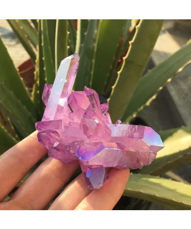 Home Decoration 80-90g Purple Flame Aura Quartz Crystal Cluster Specimen s Home Goods - Buy Online on GoSupps.com