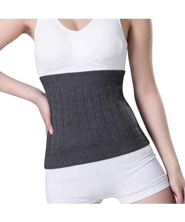 Thermal Cashmere Waist Warmer Belt for Adults - Rheumatic Back Pain Support & Kidney Binder | Winter Warm Abdominal Wrap (Size M: Waistline 30-36 Grey - Buy Online on GoSupps.com