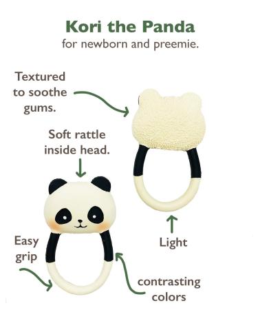 Lanco Kori the Panda Teething Ring | 100% Natural Rubber | Safe & Soft | International Shipping - Buy Online on GoSupps.com