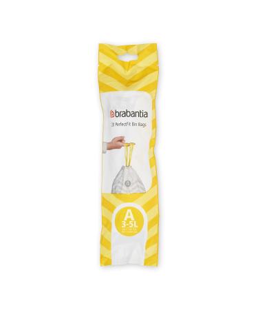 Brabantia Bin Liner Code A 3 Liter White 311727 20 count (Pack of 1) 20 Bags