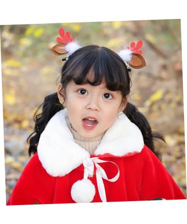 minkissy 4 Pairs Christmas Antler Hair Reindeer Hair Clips Reindeer Cosplay Costume Reindeer Barrette Hair Clips for Girls Party Headdress Antlers Headband Flocked Plastic Woman - Buy Online on GoSupps.com