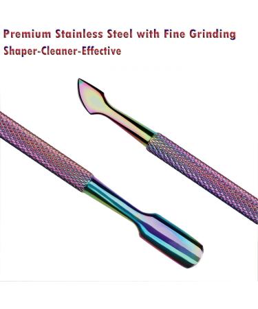 Professional Stainless Steel Cuticle Cutter with Pusher - RONAVO Cuticle Trimmer Set for Fingernails and Toenails - Buy Online on GoSupps.com