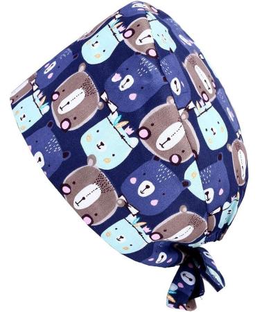TENDYCOCO Printed Surgical Cap - Adjustable Nurse Hat for Scrubs - Buy Online on GoSupps.com