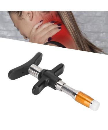 Chiropractic Setting tool 10 steps Portable chiropractic adjustment tool Skoliosis Adjuster vertebral Column activator Manual one -head spine Massage device for muscle relaxation (gold)