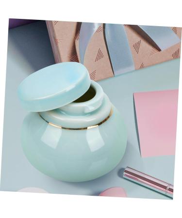 minkissy Storage Bottle Cans Food Container Food Storage Jar Mini Jars Loose Tea Jar Powder Jar Pot Containers Candle Ceramic Mini Cream Jar Ceramics Travel Cosmetic Powder Can 6x5.5cm Blue - Buy Online on GoSupps.com
