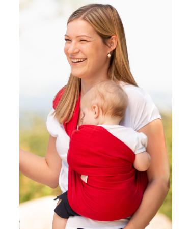 Buy BabyTuch Sling for Newborns - 100% Cotton Wrap No Tying 3 Wear Options - Made in Austria | Koala Sling in Cherry Red - Buy Online on GoSupps.com