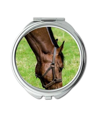 Mirror Compact Mirror animal eating grass pocket mirror portable mirror