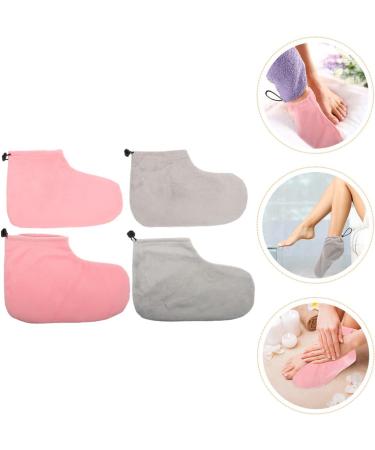 Healvian 2 Pairs Wax Therapy Warm Foot Cover Paraffin Wax Warming Foot Cover Practical Foot Spa Paraffin Bath Foot Wraps Paraffin Bath Foot Bags Paraffin Wax Accessory Gel Socks Plush - Buy Online on GoSupps.com