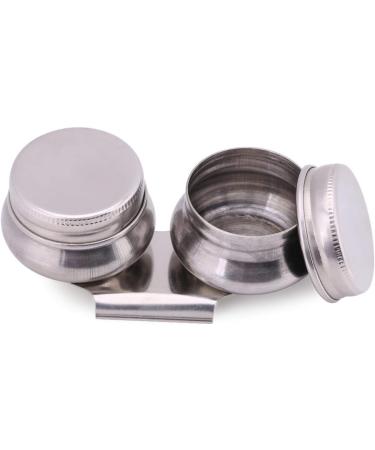 Large Mouth Double Dipper Palette Cup - Artists Metal Container with Lid for Oil Paint, Megilp, and Turpentine Solvent - Clip On Design - Buy Online on GoSupps.com