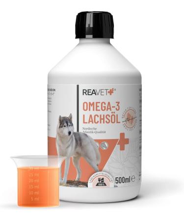 Reavet Feed Oil for Dogs - 3 Varieties (Salmon Linseed & Hemp) - Omega-3 Rich Cold-Pressed Additive-Free - 500ml BARF Supplement - Buy Online on GoSupps.com