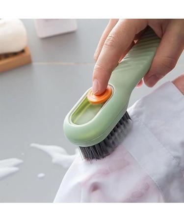 2 in 1 Multifunction Cleaning Brush 2024 New Cleaning Brush with Soap Dispenser Liquid Filled Laundry Brush Suitable for Home Cleaning (White + Green) - Buy Online on GoSupps.com