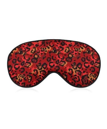 Jaguar Wild Color Leopard Skin Sleep Mask for Women Adjustable Sleeping Eye Shades Cover with Elastic Strap
