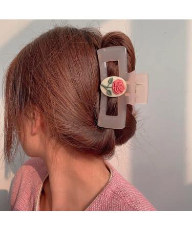 3 Pack Non-Slip Pink Hair Claw Clips for Women - Strong Grip Hair Accessories Gift Set for Thick and Thin Hair - Buy Online on GoSupps.com