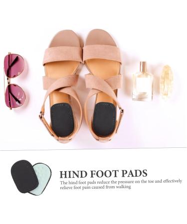 FRCOLOR Heel Pads for High Heels - 8 Pairs Cushioned Inserts for Foot Comfort - Black Rear Half Pads (9.52x7x0.8cm) - International Shipping Available - Buy Online on GoSupps.com