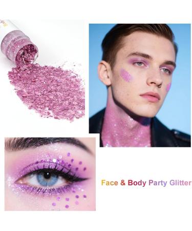  AOOWU AOOWU Body Glitter 15g for body mermaid face festival makeup Christmas Halloween carnival (purple- - Buy Online on GoSupps.com