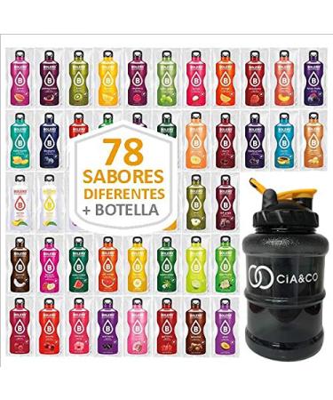 Bol ro Bolero Sugar-Free Drinks - 78 Flavor Pack + Cia&Co Limited Edition Bottle - 1.5 L