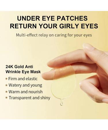 Under Eye Patches Collagen 24k Gold Anti-Wrinkle Under Eye Masks for Dark Circles and Puffiness Fine Lines Remove Eye Bags 30Pairs Gold Eye Pads Eye Skin Care Hydrating Eye Patches - Buy Online on GoSupps.com