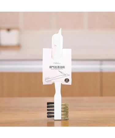 Kitchen Brush Scraper Tool - Cooktop Scraper Grease Removal Scrubber Rust Cleaner Scraper Bathroom Scrubber Cleaning Tool Stove Brass Brush Sink Crevice Brush for Home Foccar - Buy Online on GoSupps.com